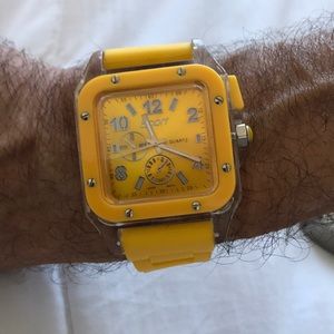 Sport stainless steel backing with yellow facing